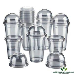 82/300Ml Clear Disposable Cup With Lids “XPRO” – 50 pieces - Image 1