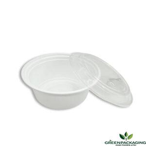 500ml Dentex White Container + lid - pack of 40 pcs