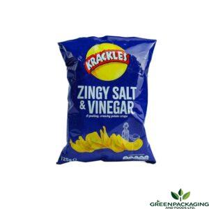 Krackles Zingy Salt and Vinegar Flavour Crisps - 30g
